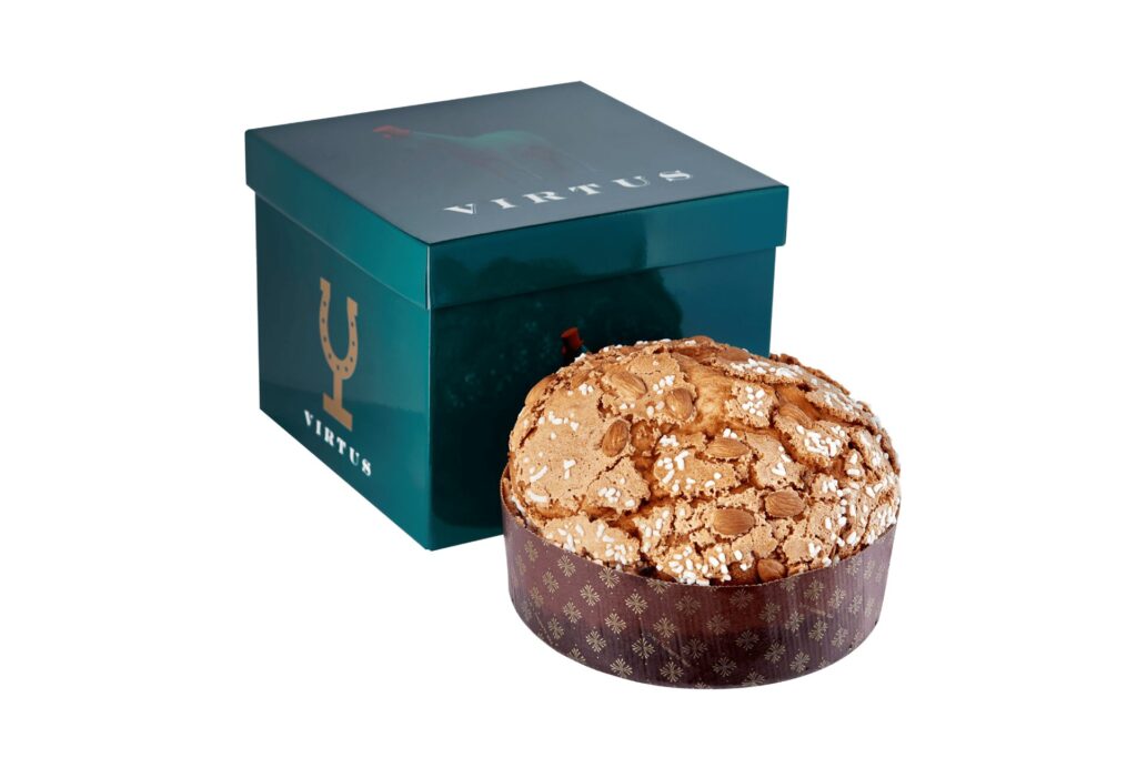 Caja + Panettone Virtus hecho con vino